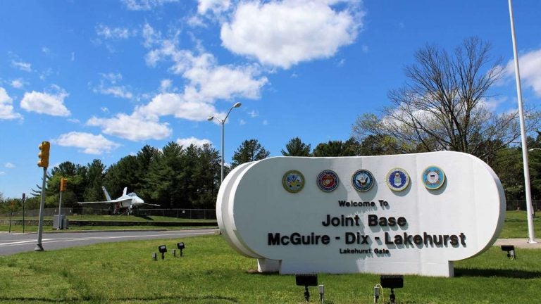 Some of the highest levels of PFAS contamination have been found on military bases like Joint Base McGuire-Dix-Lakehurst, because the chemicals have been used for years in firefighting foam, and persist in groundwater. (Bill Barlow for WHYY)