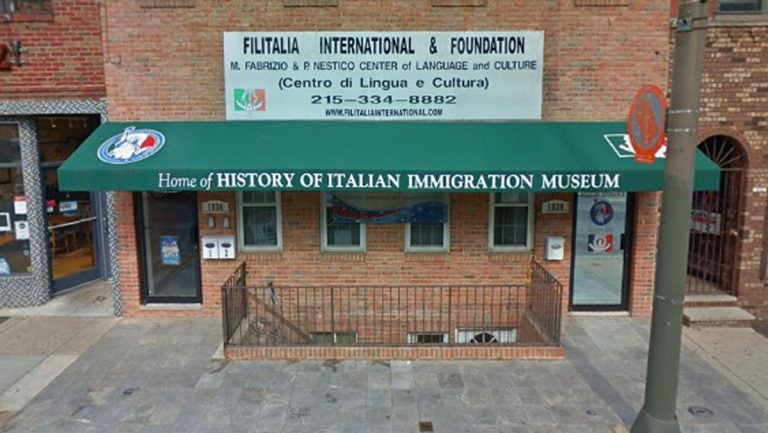 Vandals spray painted on the History of Italian Immigration Museum. (Google Maps)