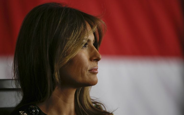 First Lady Melania Trump pictured in this file photo at the Sigonella Naval Air Station, in Sigonella, Italy, Saturday, May 27, 2017. (Luca Bruno/AP Photo)