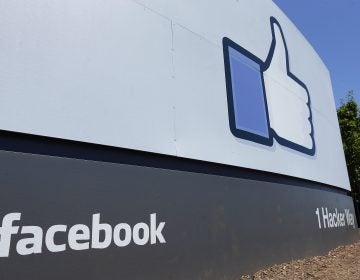 This July 16, 2013 file photo shows a sign at Facebook headquarters in Menlo Park, Calif.  (Ben Margot/AP Photo, File)