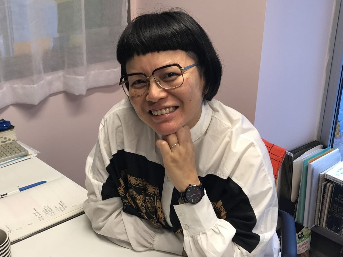 Anne Ishii is the executive director of Asian Arts Initiative in Philadelphia. (Jennifer Lynn/WHYY) 