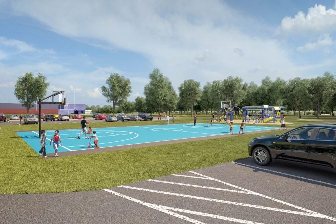 An artist's rendering depicts improvements at Eden Park in Wilmington's Southbridge section.  (Courtesy of the city of Wilmington)
