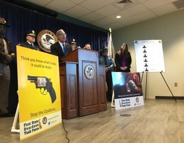 U.S. Attorney for Delaware David Weiss details a new task force led by the DEA to arrest and prosecute those who distribute heroin and fentanyl. (Mark Eichmann/WHYY)