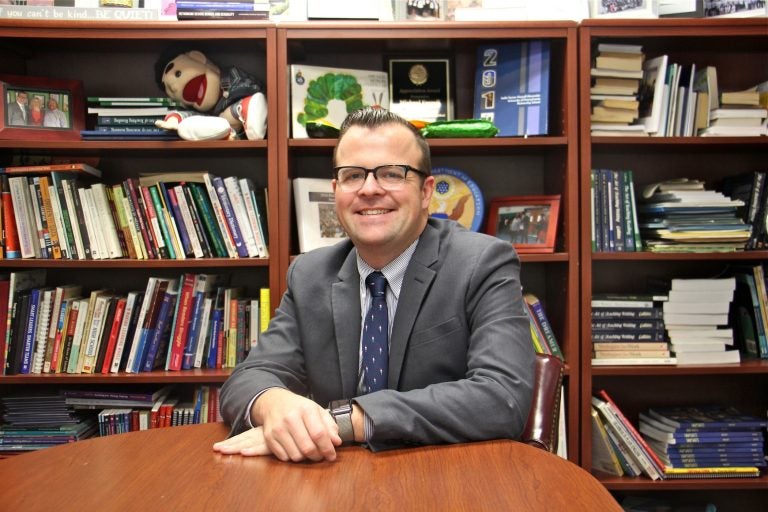 Michael Farrell, principal of Penn Alexander School, has been working to bring a chapter of the national Gay Lesbian and Straight Education Network organization to Philadelphia. (Emma Lee/WHYY)