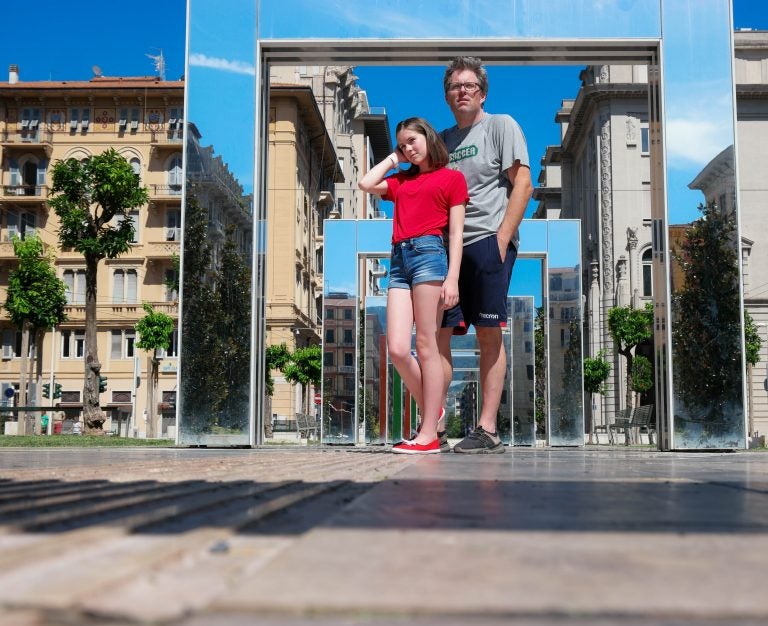 The author with his daughter in Italy. (Photo Courtesy Jeff Bogle)