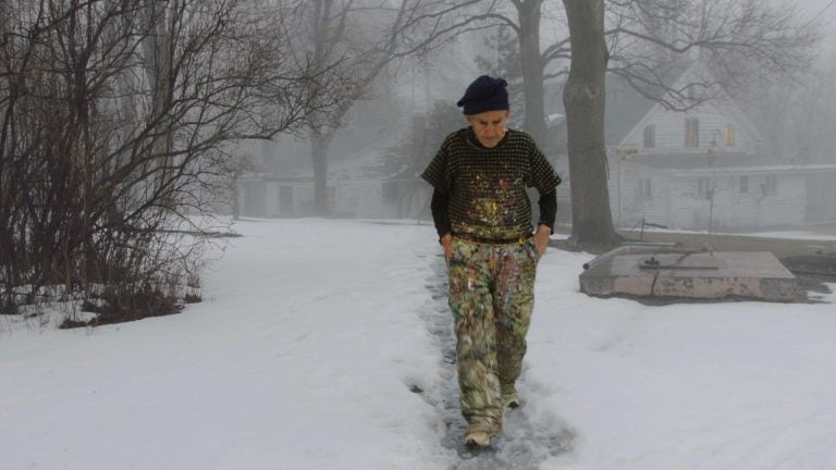 Large scale abstract painter Larry Poons is featured in Nathaniel Kahn's film, 