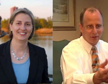 State Sen. Greg Lavelle (right) accuses state escheator Brenda Mayrack of an apparent conflict of interest for her political activity. (File/WHYY)