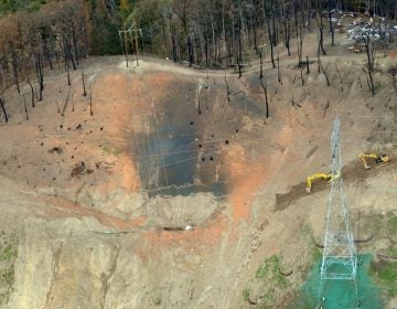 The site of the Revolution Pipeline explosion that occurred in September 2018. (Marcellus Air)