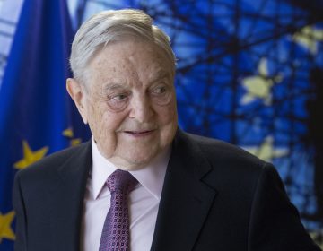 George Soros waits for the start of a meeting at EU headquarters in Brussels in 2017. A mailed explosive device was discovered at his home on Monday afternoon. (Olivier Hoslet/AP)
