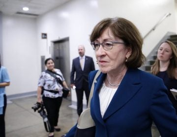 Sen. Susan Collins, R-Maine, walks on Capitol Hill on Wednesday. A key vote on Brett Kavanaugh's Supreme Court nomination, she said Thursday that the FBI investigation seemed 