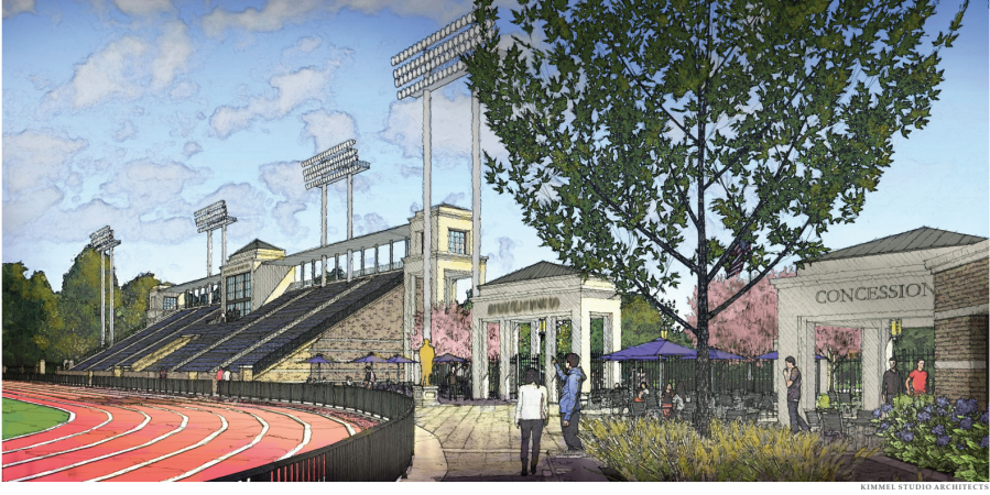 An artist's rendering depicts what a renovated Baynard Stadium would look like following $15 million to $20 million in upgrades. (Courtesy of the city of Wilmington)