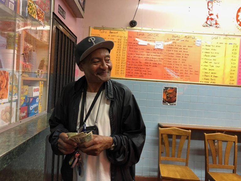 George Walker works in West Philadelphia and eats regularly at a range of Chinese takeout places in the neighborhood.  (Nina Feldman/WHYY)