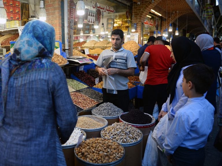 The unanimous ruling from the International Court of Justice orders the U.S. to allow Iran to import food, medical supplies and other products for humanitarian reasons. Here, people browse for goods in the Grand Bazaar in Tehran.
(Fatemeh Bahrami/Anadolu Agency/Getty Images)