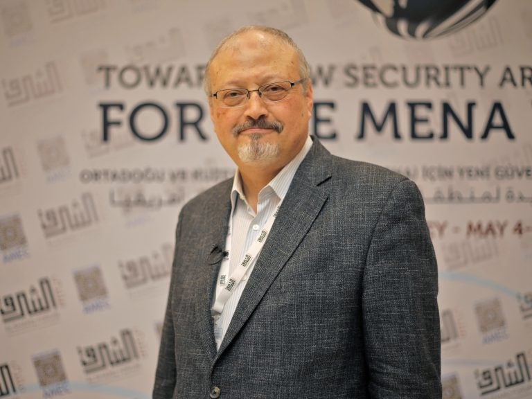 Journalist Jamal Khashoggi poses at an event in Istanbul, Turkey in a photo dated May 6, 2018. Saudi state media confirmed Khashoggi's death, but details remain fuzzy. (Omar Shagaleh/Anadolu Agency/Getty Images)