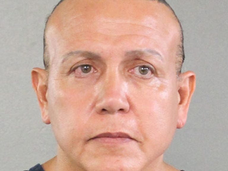An undated police mugshot of Cesar Sayoc, who was charged Friday with sending explosive devices to critics of President Trump. (Broward County Sheriff's Office via Getty Images)