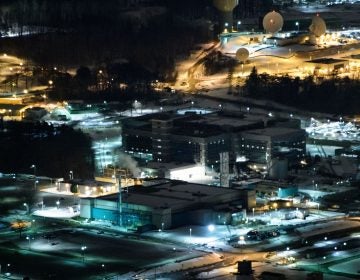 A helicopter view of the National Security Agency in Fort Meade, Md., in 2016.
(Brendan Smialowski/AFP/Getty Images)