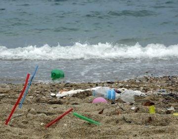 Plastic garbage lying on the Aegean sea beach in Greece. (Milos Bicanski/Getty Images)