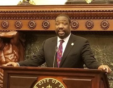 Philadelphia Councilman Kenyatta Johnson says the compromise worked out with the First Judicial District is part of a larger effort to make it easier for people to be released while waiting for trial. (Tom  MacDonald/WHYY).