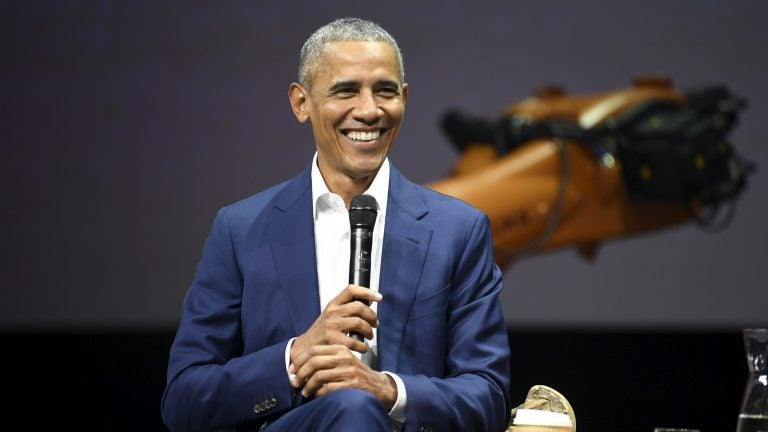 Former U.S. President Barack Obama, attends the Nordic Business Forum business seminar in Helsinki, Finland last month. Obama has endorsed more than 300 candidates running for office in this year's midterm elections. (Jussi Nukari/AP)