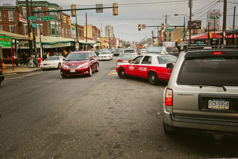 Traffic on Washington Avenue at 9th Street in South Philadelphia