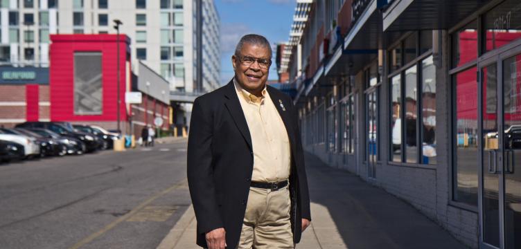 Wendell Whitlock is the Board Chairman Emeritus of Sullivan Progress Plaza. (Kimberly Paynter/WHYY)