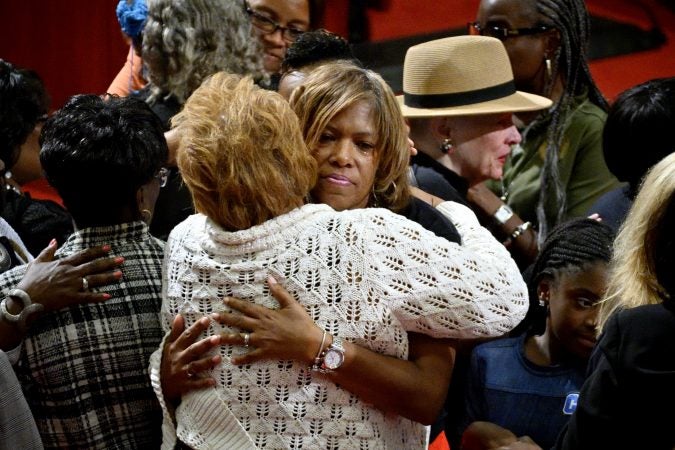 There were emotional moments during the prayer service recognizing Mothers in Charge. (Bastiaan Slabbers for Keystone Crossroads)