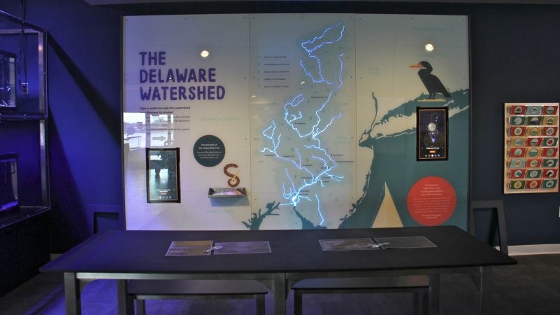 The Delaware Watershed glitters and flashes in an interactive station at the 