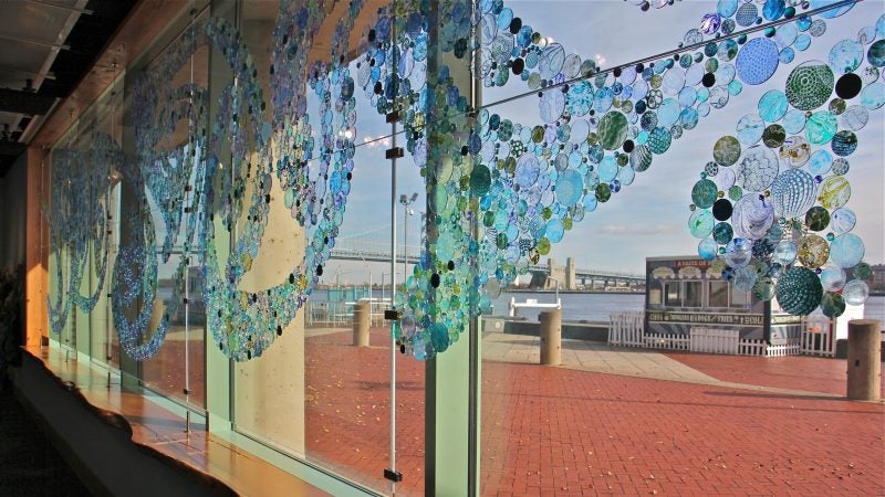 Large new windows open the Seaport Museum to the Delaware River. (Emma Lee/WHYY)