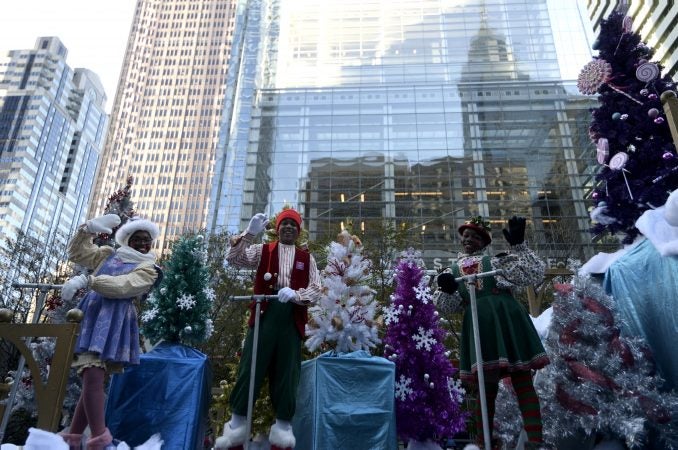 Children participate in the 99th annual Thanksgiving Day Parade in Center City Philadelphia. (Bastiaan Slabbers for WHYY)