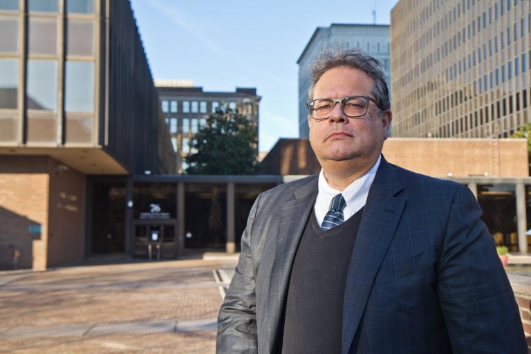 Ken Smukler outside the federal courthouse in Philadelphia. (Kimberly Paynter/WHYY)