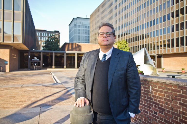 Ken Smukler outside the federal courthouse in Philadelphia. (Kimberly Paynter/WHYY, file)