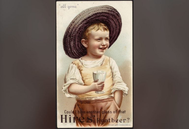 Collectible trade cards were part of the advertising that catapulted Hires root beer to national prominence. (Boston Public Library)