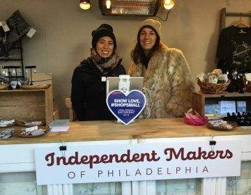 Morgan Jamison and Alexis Sellers with Independent Makers of Philadelphia. (Kyrie Greenberg/WHYY News)