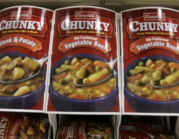 Cans of Campbell's soup are displayed in a supermarket in Homestead, Pa., in this Nov. 2006 file photo. (Gene J. Puskar/AP Photo)