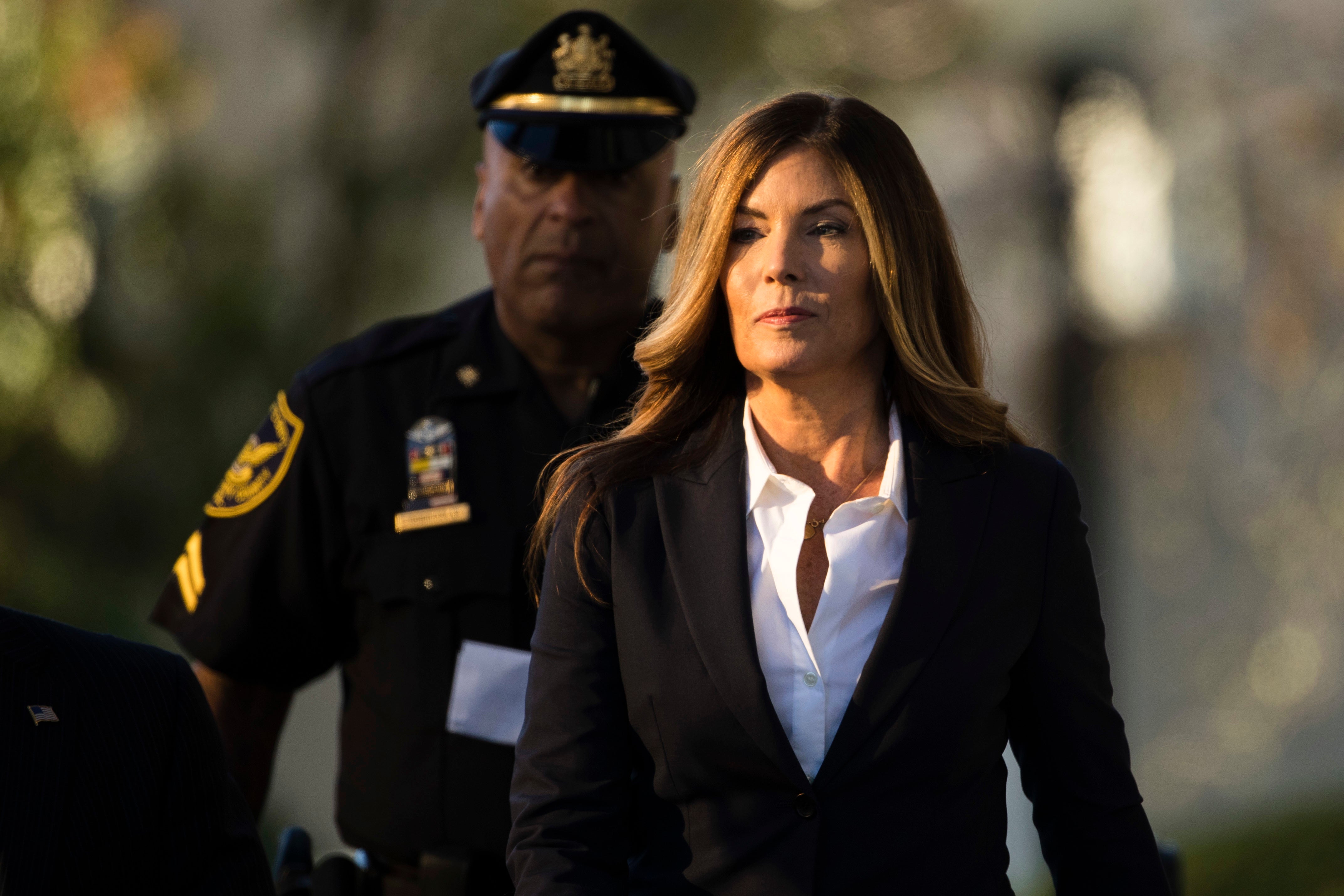 Former Pennsylvania Attorney General Kathleen Kane arrives at Montgomery County courthouse