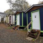 A row of tiny homes.