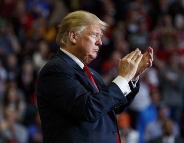 President Donald Trump applauds during a rally at Show Me Center, Monday, Nov. 5, 2018, in Cape Girardeau, Mo. (Carolyn Kaster/AP Photo)