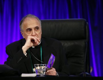 Cardinal Daniel DiNardo of the Archdiocese of Galveston-Houston, president of the United States Conference of Catholic Bishops, prepares to lead the USCCB's annual fall meeting, Monday, Nov. 12, 2018, in Baltimore. (Patrick Semansky/AP Photo)