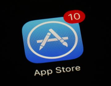 FILE - This March 19, 2018, file photo shows Apple's App Store app in Baltimore. (AP Photo/Patrick Semansky, File)