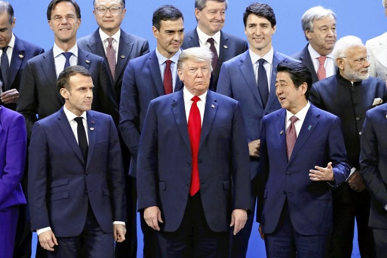 Leaders attending G20 (Group of Twenty) summit conference, pose for commemorative photograph in Buenos Aires, Argentina on November 30, 2018. The 2018 G20 Buenos Aires summit will be the 13th meeting of Group of Twenty (G20), and the first G20 summit to be hosted in South America. ( The Yomiuri Shimbun via AP Images )
