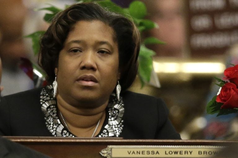 State Rep. Vanessa Lowery Brown, D-Philadelphia, was convicted Wednesday of violating state conflict of interest laws and accepting bribes. Even so, her name remains on the Tuesday ballot for re-election. (AP Photo/Matt Rourke)