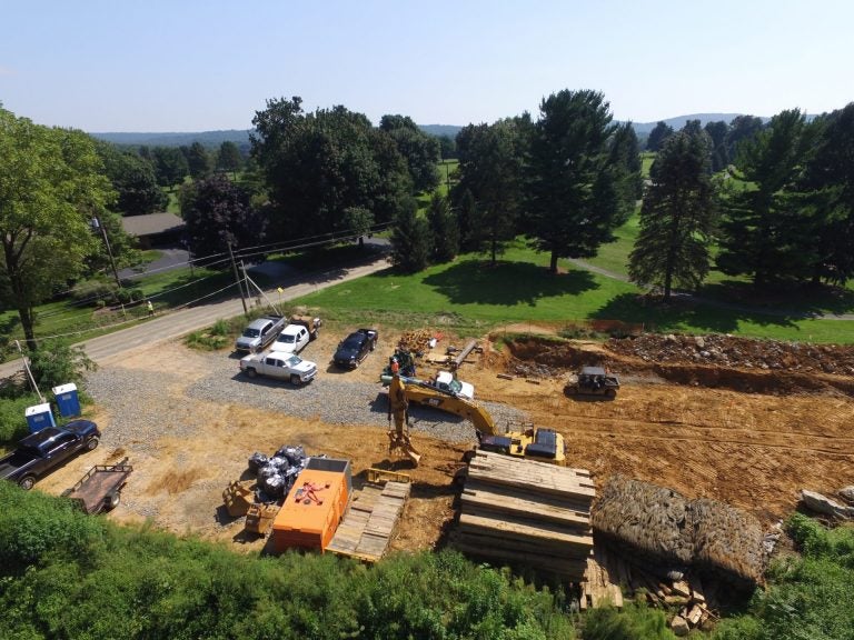 Mariner East 2 pipeline construction along Zinns Mill Road in Lebanon County August 24, 2018. (StateImpact Pennsylvania)