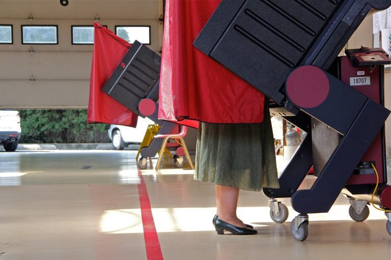 Election day voters voting booth