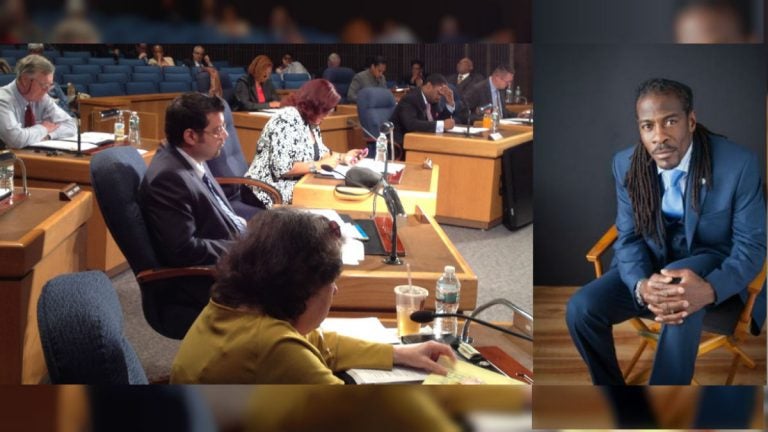 Wilmington City Council is accepting applications to replace Councilman Nnamdi Chukwuocha who resigned his seat after being elected to the General Assembly earlier this month. (WHYY/File; Chukwuocha photo courtesy Del Division of the Arts)
