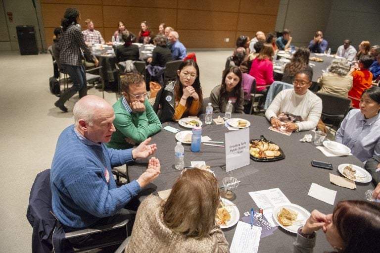 A diverse group of Philadelphians from many parts of the city came together at WHYY to discuss a range of social issues. (Jonathan Wilson for WHYY)