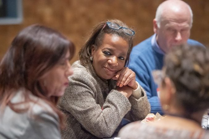 Community members from many parts of Philadelphia gathered to discuss a variety of social issues at WHYY. (Jonathan Wilson for WHYY)