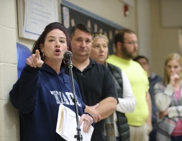 Tamaqua parent Rebecca Kowalski supports the school board's new policy that would authorize the training and arming of some teachers and staff. (Matt Smith for Keystone Crossroads)