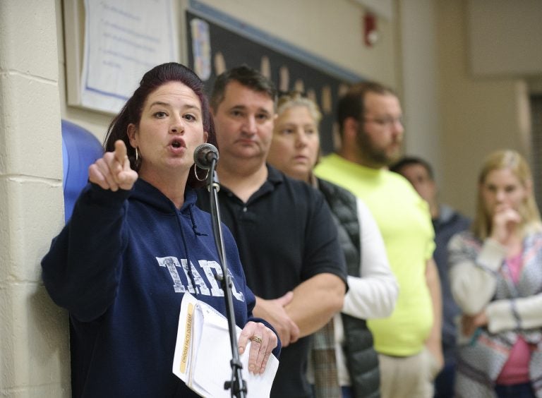 Tamaqua parent Rebecca Kowalski supports the school board's new policy that would authorize the training and arming of some teachers and staff. (Matt Smith for Keystone Crossroads)