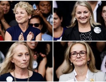 from top left to bottom right: Chrissy Houlahan, Susan Wild, Mary Gay Scanlon, Madeleine Dean