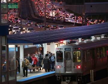 In Chicago, the Kennedy Expressway is clogged with cars as rush-hour commuters and Thanksgiving holiday travelers mix on Wednesday -- one of the busiest travel days of the year.